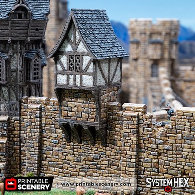 Schlachthütte Zusatzgelände | System HEX 180 Wandhütte | bedruckbare Landschaft
