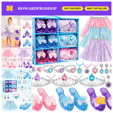Princess Dress Up Costume  Jewelry Set, Pretend Play Toy, Birthday Gift for Gir