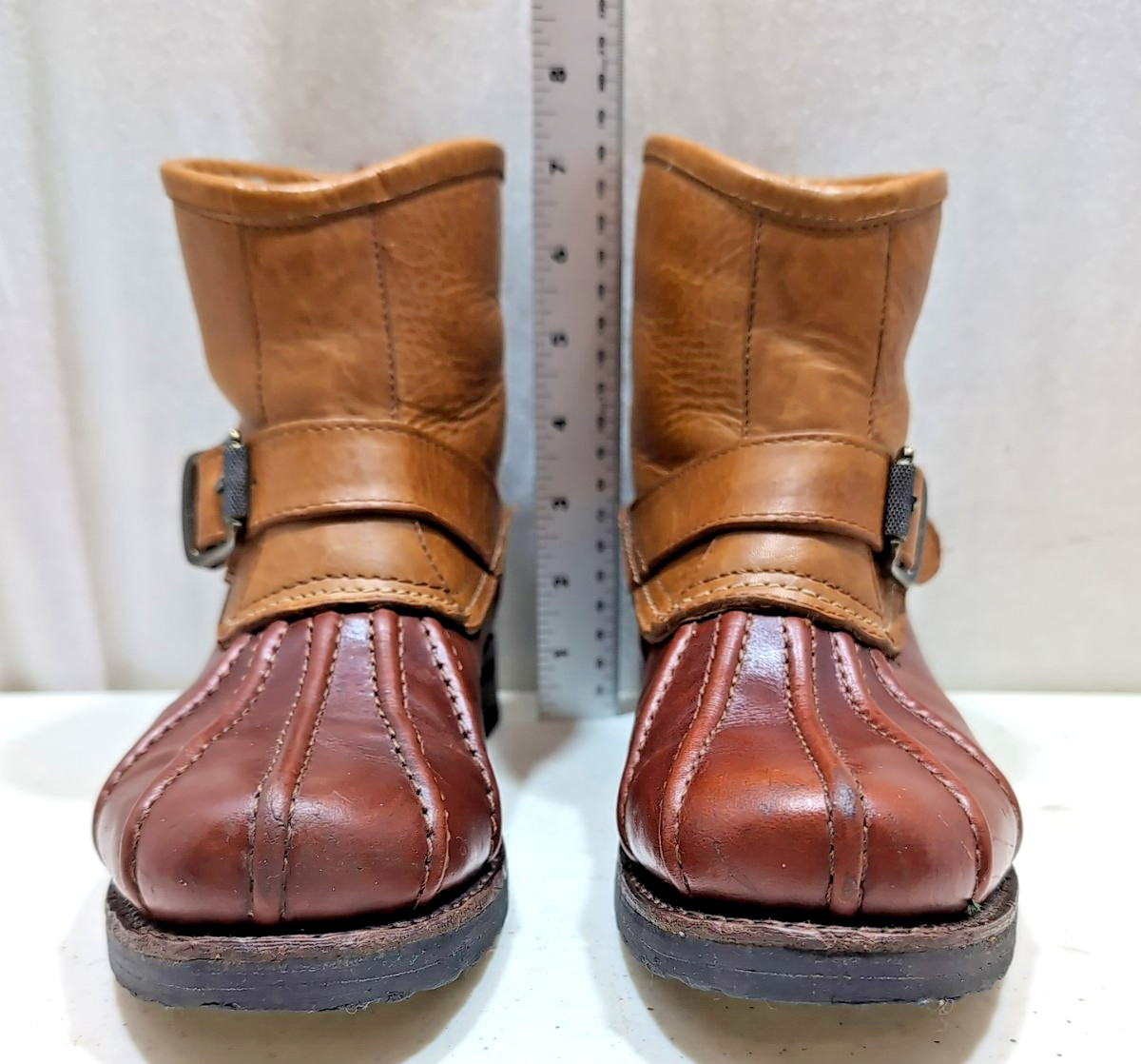 Frye Veronica Shearling Leather Engineer Duck Boo… - image 3