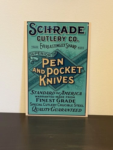 Schrade Pen And Pocket Knives Company  Vintage Style Metal Sign Advertising