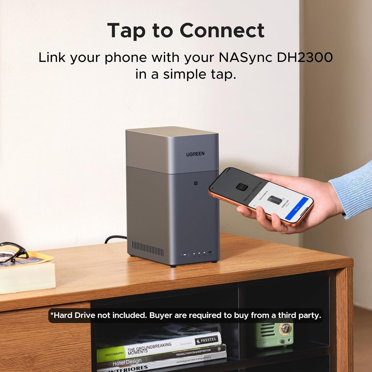 NAS DH2300 2-Bay Desktop Nasync, Support Capacity 60TB (Diskless