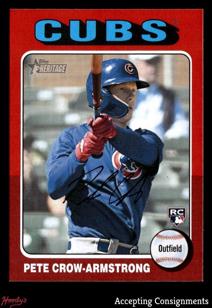 2024 Topps Heritage Red Border #177 Pete Crow-Armstrong RC ROOKIE CUBS
