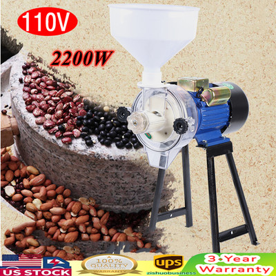 2200W Grain Wet Peanut Butter Machine Wheat Feed Flour Cereal Machine Crusher