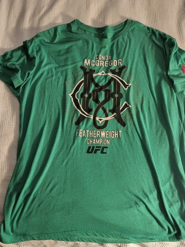 Reebok Conor Mcgregor Featherweight Champion UFC T Shirt Green Mens XXL