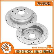 Rear Drilled Brake Rotors For 2005 2006 2007 2008 2009-2018 Honda CR-V Acura RDX
