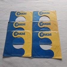 45 RPM 7" RECORD SLEEVES CO. SLEEVE 6 PACK SEE PHOTOS MGM Records SLV327