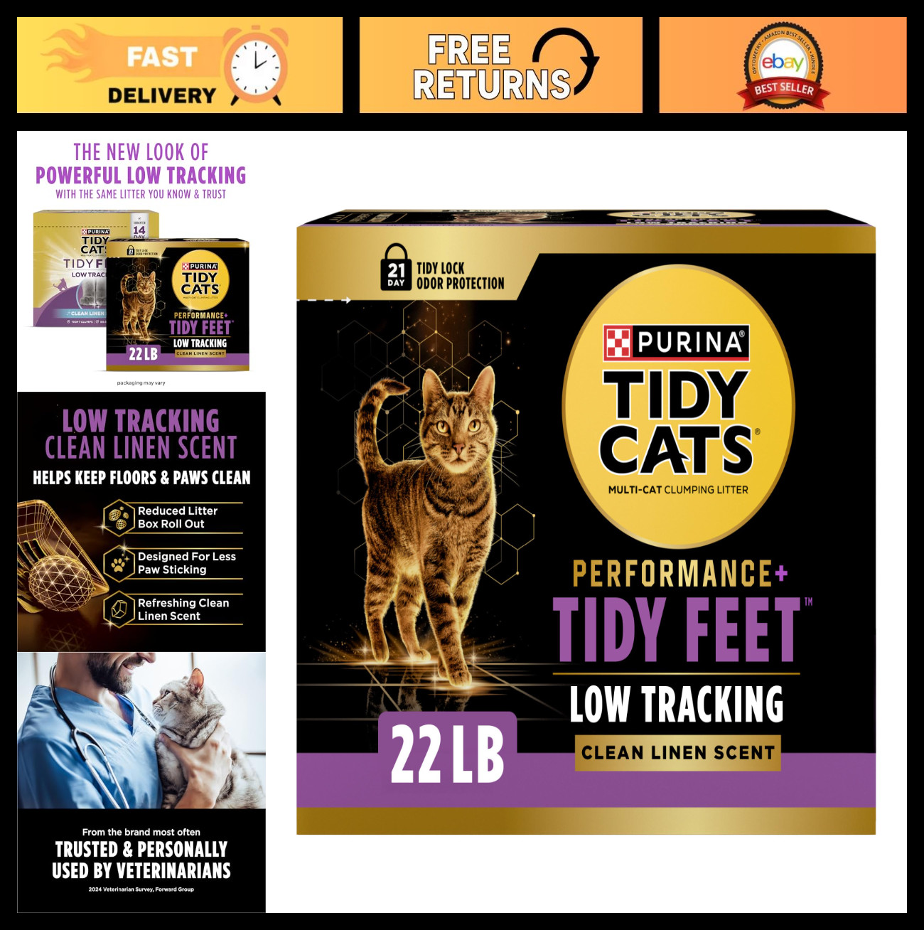 Clumping Low Tracking Cat Litter with Odor Control - Unscent