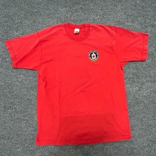 Fruit of the Loom T-Shirt Mens Size XL Red CIA Logo USA Made Cotton Short Sleeve