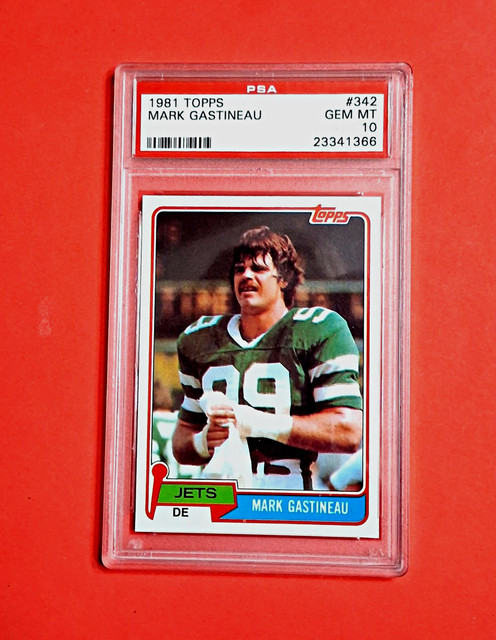 ⭐️🏈Mark Gastineau Jets 1981 Topps #342 RC🏈⭐️