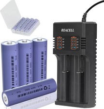 3.7 Volt Rechargeable Battery and Charger, REACELL 3000mAh Rechargeable Battery,