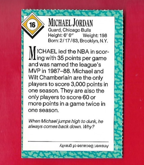 1989 Sports Illustrated MICHAEL JORDAN, SI Kids Chicago Bulls RC