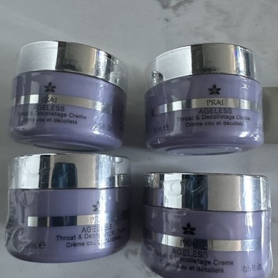 Lot Of 4-Prai AGELESS Throat & Decolletage Creme Day Cream 0.5 Fl Oz Each