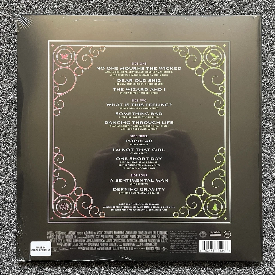 Wicked Picture Disc Vinyl & Signed Autographed Print Ariana Grande Cynthia Erivo - Image 3 of 4