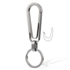 Titanium Carabiner Keychain Clip with Key Ring, 2 Inch Small Heavy Duty Key C...