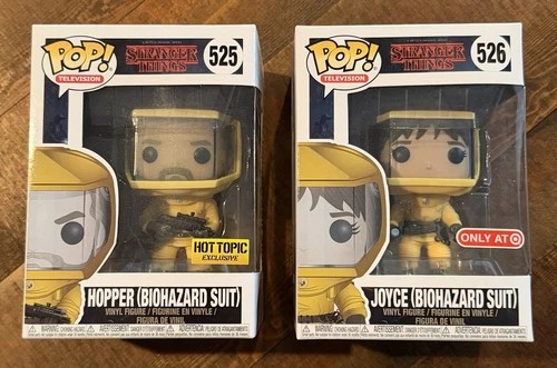Funko Pop! - Stranger Things - Joyce 526 & Hopper 525 (Biohazard Suit) Exclusive