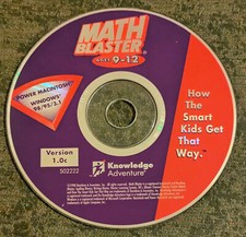 Math Blaster Ages 9-12 - rare retro learning PC game - disc only