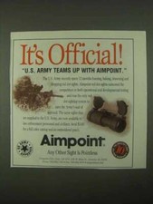 Pubblicità Aimpoint Red Dot Sights 1997 - E' Ufficiale