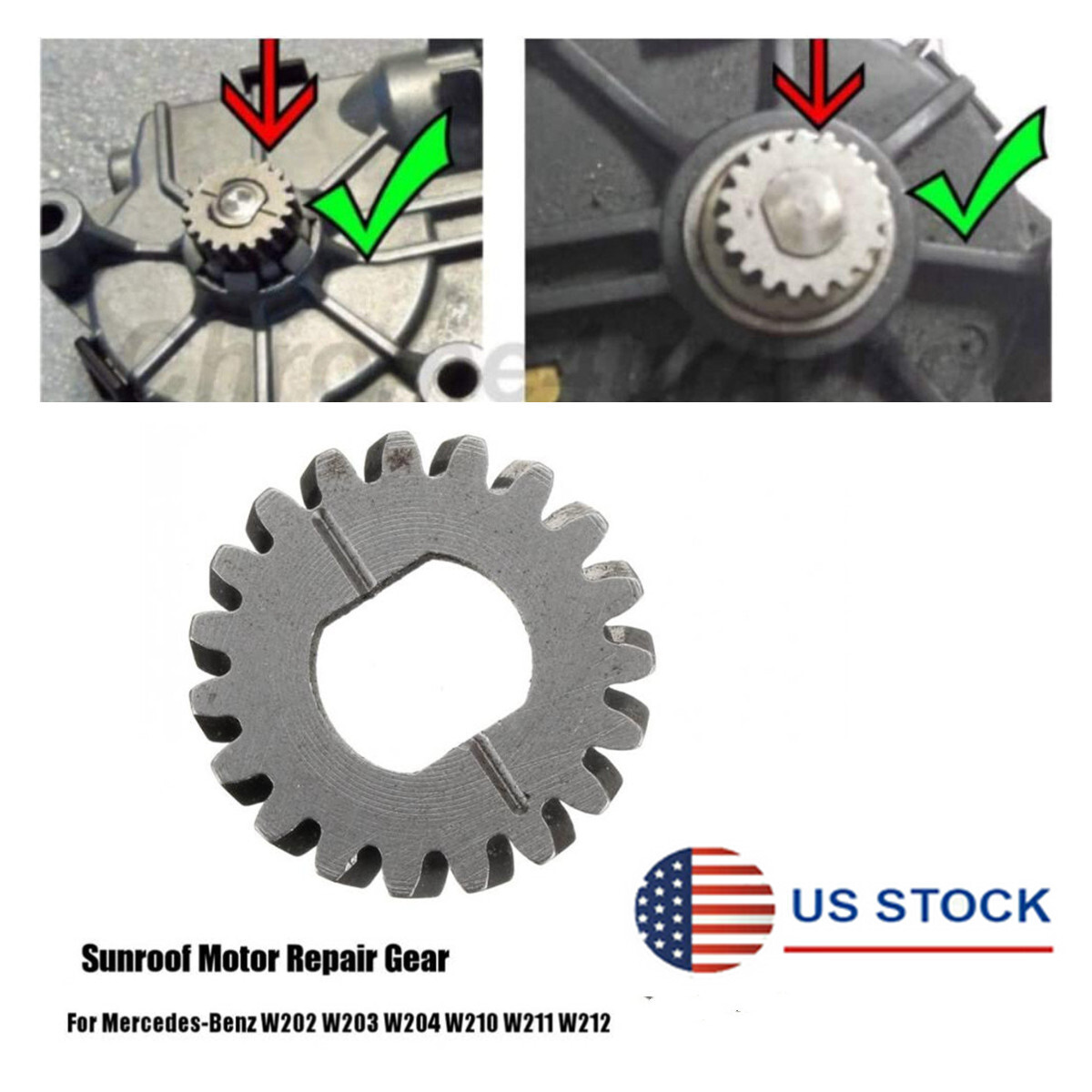 Sunroof Motor Repair Gear Rustproof Cog Kit For Mercedes-Benz C/E 