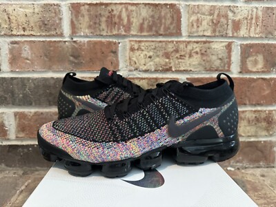 New 11 Nike Air Vapormax Flyknit 2 Multicolor Black Racer Pink