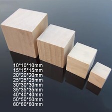 Natural Wooden Pine Blocks Cubes Wood Craft Square Diy Crafts Toys 10mm-60mm