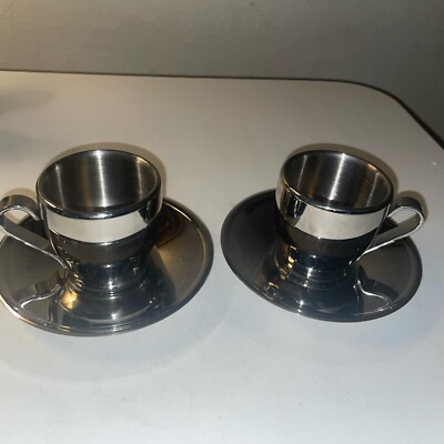 S Francisco EXPRESSO CUPS WITH SAUCERS MADE IN ITALY