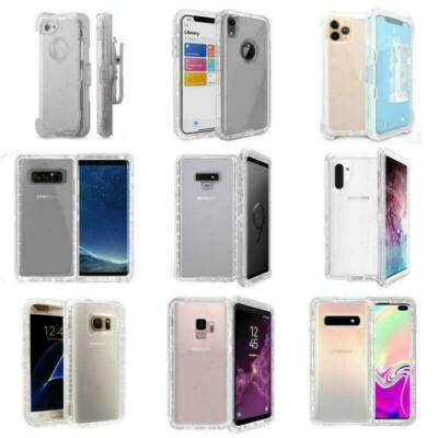 For Apple iPhone / Samsung Galaxy Case Shockproof Armor Belt Clip Holster Cover