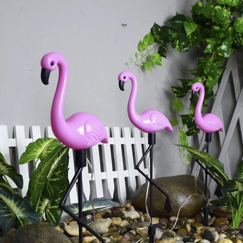 3 Stück Solarlampe Flamingo Gartenstecker Solar Beleuchtung Gartenstecker Deko - Bild 5 von 13