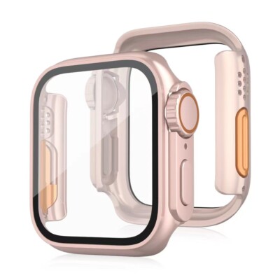 360° Case Für Apple Watch 8 7 6 5 4 SE Hülle mit Glas Display Wechsel zu Ultra