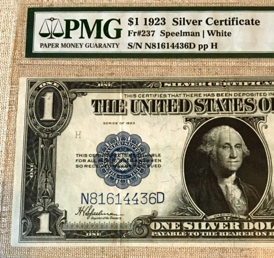 1923 $1 SILVER CERTIFICATE US LARGE NOTE PMG40 EPQ, EXTREMELY FINE 9342 - Image 3 of 4