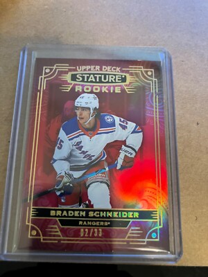 2022-23 UPPER  DECK STATURE RED ROOKIE BRADEN SCHNEIDER 2 /33