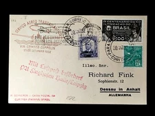 Zeppelin 1933 Brazil Curitiba to Germany Dassau - Sieger Katalog 172A