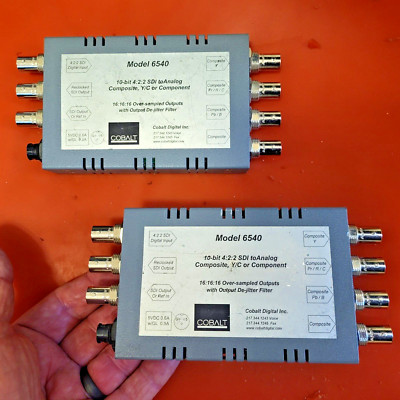 *NICE* lot of (2) COBALT 6540, SDI to analog composite, Y/C & comp (no PSU's)