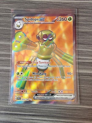 Spidops Rairty Spidops ex 223/198 Ultra Rare Scarlet & Violet Base Set Pokemon TCG NM ...
