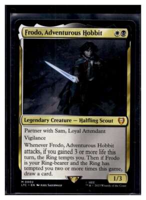 frodo mtg card Baggins Showcase - LTR the Ring tempts you. Frodo, Adventurous Hobbit Price &