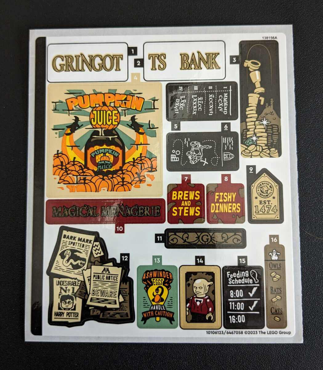 NO BRICKS! Lego Harry Potter 76417 Gringotts Bank - All 3 Sticker