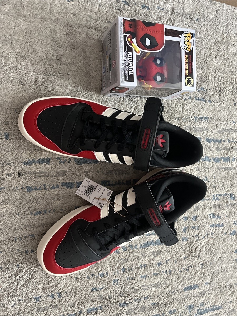 Adidas Forum Low Marvel Deadpool Wolverine “Kidpool” Colorway Size 14  JR2481