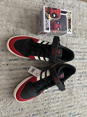 Adidas Forum Low Marvel Deadpool & Wolverine  Kidpool  Colorway Size 14 JR2481