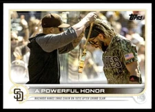 2022 Topps Baseball Card A Powerful Honor San Diego Padres #648