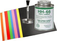 RH Adhesives HH-66 Industrial Strength Vinyl Cement Glue With Brush, 8 Oz, Clear