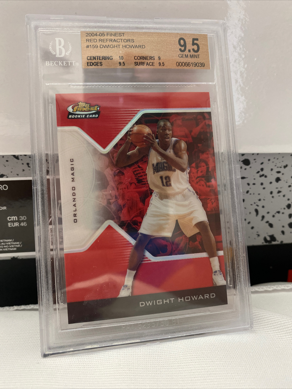 2004 Topps Finest Dwight Howard Red Refractors RC #159 BGS 9.5 GEM. 72/149 🔥