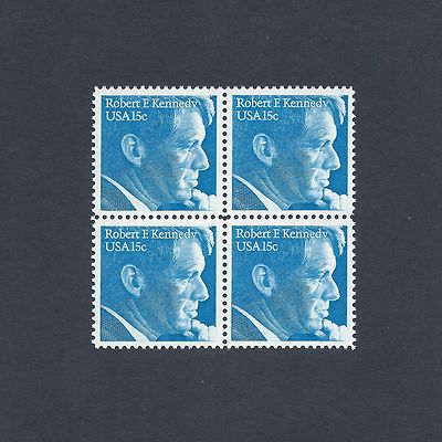 Senator Robert F. Kennedy - 46 Year Old Vintage Mint Set of 4 Stamps!