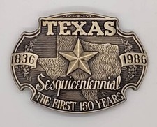 Vintage Texas Sesquicetennial Belt Buckle