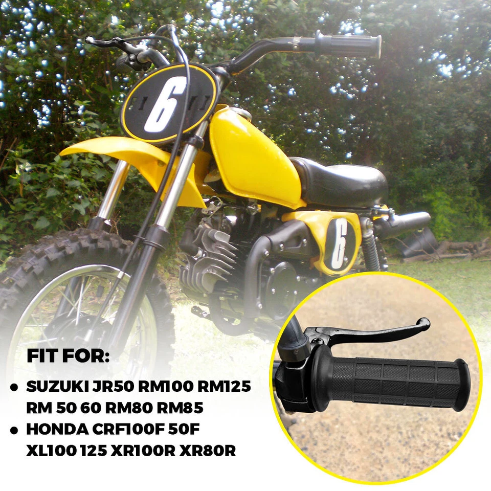 Throttle Handle+Right Brake Lever For Suzuki JR50 RM100 RM125 RM 50 60 RM80 RM85 - Image 4 of 4