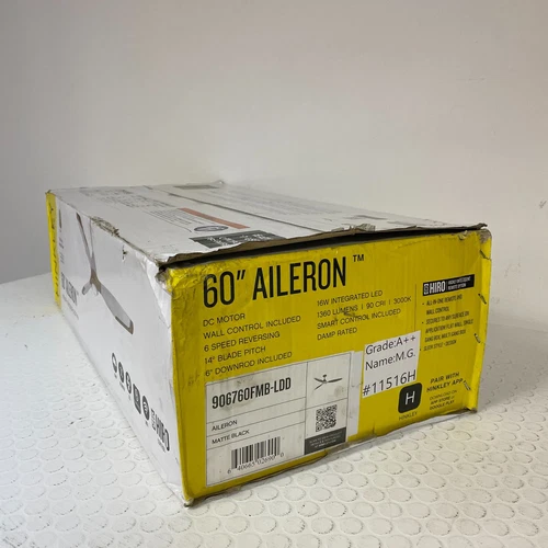 Hinkley Lighting Aileron 60" 3-Blade Indoor LED Ceiling Fan Matte Black - Picture 4 of 11