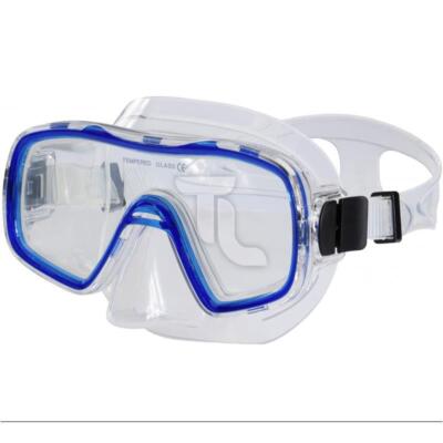 Tecnopro Tahiti Taucherbrille Tauchermaske Erwachsene blau/klar NEU
