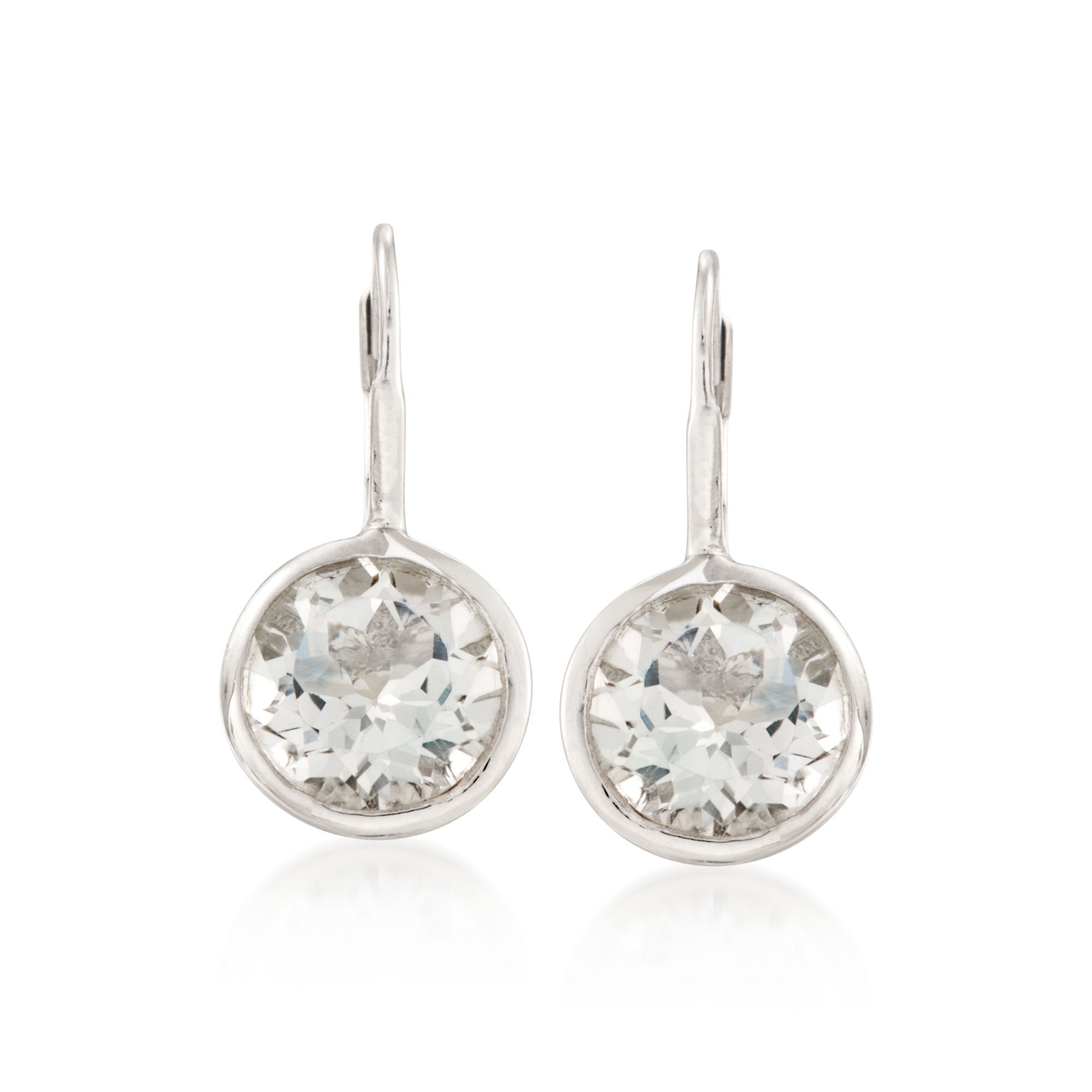 Ross-Simons 11.00 ct. t.w. Bezel-Set White Topaz Earrings in Sterling  Silver | eBay