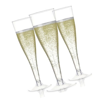 100 disposable champagne flutes