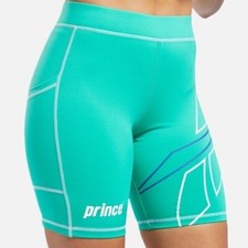 Pantalones cortos de compresión para mujer Reebok Prince X bicicleta tenis talla L verde blanco H62564