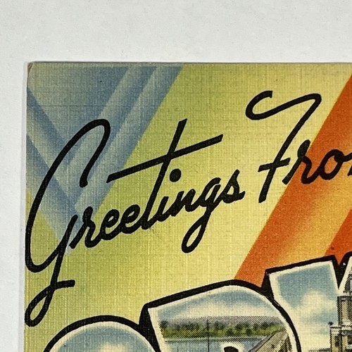 Vintage Greetings from Corning, Arkansas AK Postcard Linen Large Letter