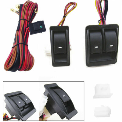 12V 24V Car Power Window Switch Electric + Wiring Harness Car Universal FRONT 